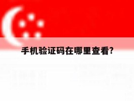 手机验证码在哪里查看?