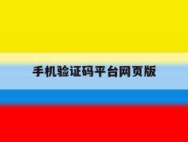 手机验证码平台网页版
