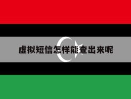 虚拟短信怎样能查出来呢