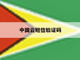 中国云短信验证码