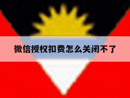 微信授权扣费怎么关闭不了