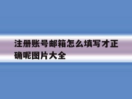 注册账号邮箱怎么填写才正确呢图片大全
