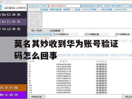 莫名其妙收到华为账号验证码怎么回事