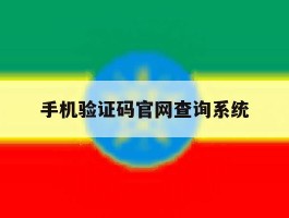 手机验证码官网查询系统的简单介绍