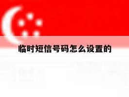 临时短信号码怎么设置的