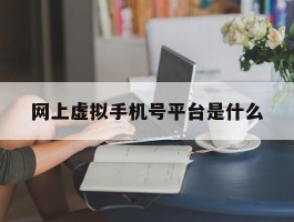 网上虚拟手机号平台是什么
