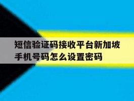 短信验证码接收平台新加坡手机号码怎么设置密码的简单介绍