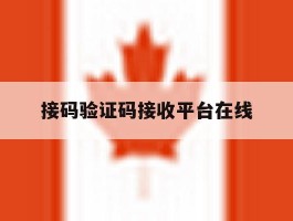 接码验证码接收平台在线