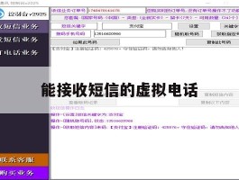 能接收短信的虚拟电话