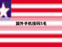 国外手机接码5毛