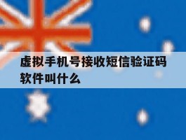 虚拟手机号接收短信验证码软件叫什么