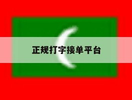 正规打字接单平台
