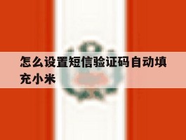怎么设置短信验证码自动填充小米