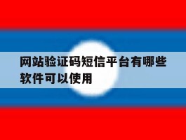 网站验证码短信平台有哪些软件可以使用
