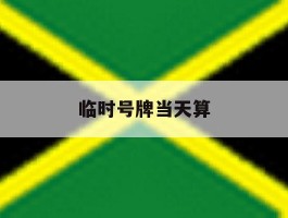 临时号牌当天算