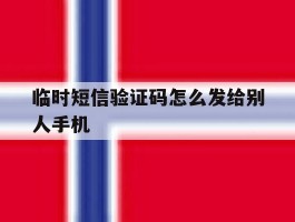 临时短信验证码怎么发给别人手机