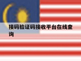 接码验证码接收平台在线查询