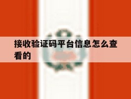 接收验证码平台信息怎么查看的