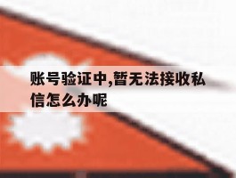 账号验证中,暂无法接收私信怎么办呢