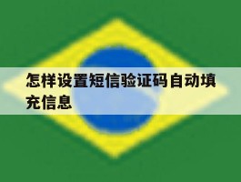 怎样设置短信验证码自动填充信息