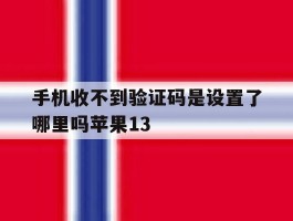 关于手机收不到验证码是设置了哪里吗苹果13的信息