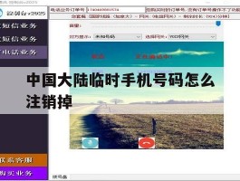 中国大陆临时手机号码怎么注销掉