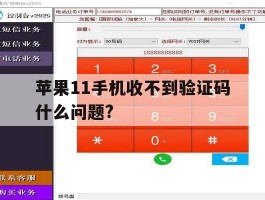 苹果11手机收不到验证码什么问题?