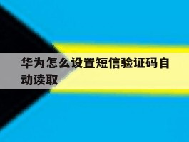 华为怎么设置短信验证码自动读取