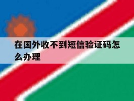 在国外收不到短信验证码怎么办理