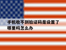 手机收不到验证码是设置了哪里吗怎么办