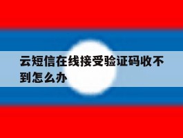 云短信在线接受验证码收不到怎么办