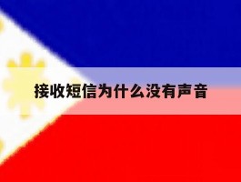 接收短信为什么没有声音