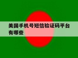 美国手机号短信验证码平台有哪些