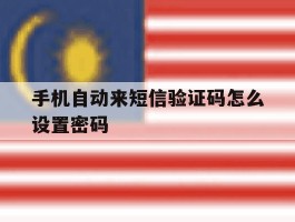 手机自动来短信验证码怎么设置密码