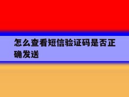 怎么查看短信验证码是否正确发送