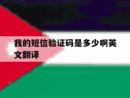 我的短信验证码是多少啊英文翻译