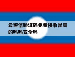 云短信验证码免费接收是真的吗吗安全吗的简单介绍