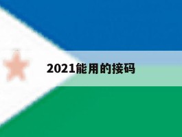 2021能用的接码