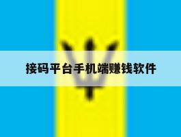 接码平台手机端赚钱软件