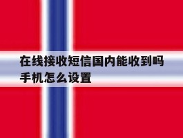 在线接收短信国内能收到吗手机怎么设置