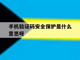 手机验证码安全保护是什么意思呀