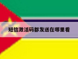 短信激活码都发送在哪里看