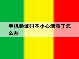 手机验证码不小心泄露了怎么办