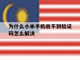 为什么小米手机收不到验证码怎么解决