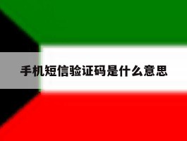 手机短信验证码是什么意思