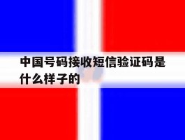 中国号码接收短信验证码是什么样子的