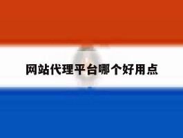 网站代理平台哪个好用点
