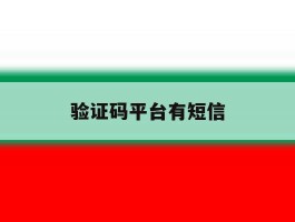 验证码平台有短信