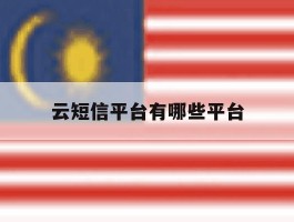 云短信平台有哪些平台