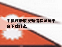 手机注册收发短信验证码平台下载什么